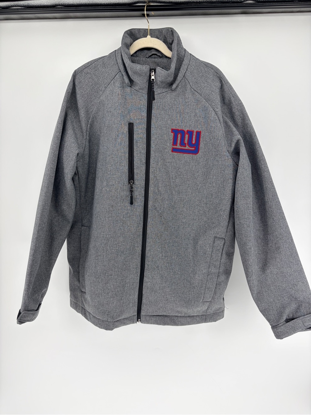 NFL New York Giants Mid Weight Full Zip Soft Shell Fall/Winter Jacket M Oversize